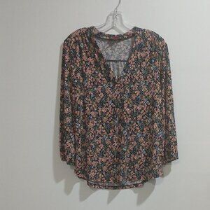 Floral V-Neck Women's Top